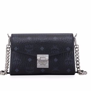 MCM Millie Visetos Crossbody, small black - NWT